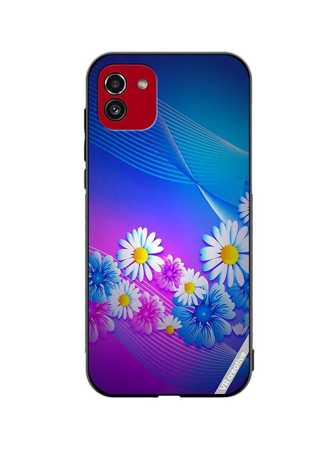 Protective Case Cover For Samsung Galaxy A03 Flower Design Multicolour