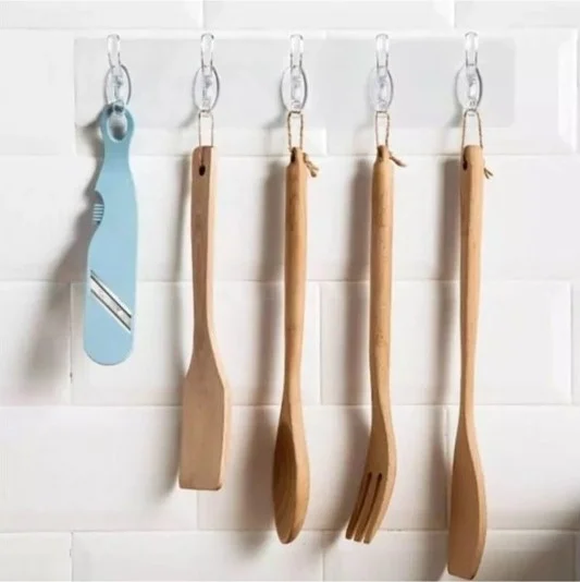 5DM 5DM Multi-Purpose Self-Adhesive 5-Piece Transparent Hanger