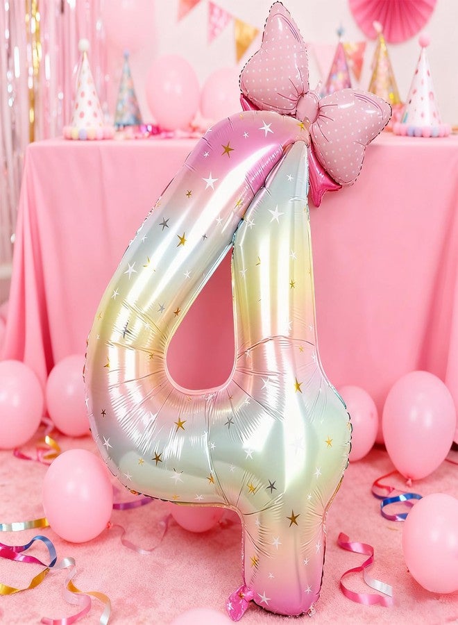 MXYEVL 40 Inch Stars Rainbow Gradient Number 8 Balloon & Mini Bow Balloon for Birthday Party Decorations, 8th Birthday Party Balloons Decorations Supplies - Image 5