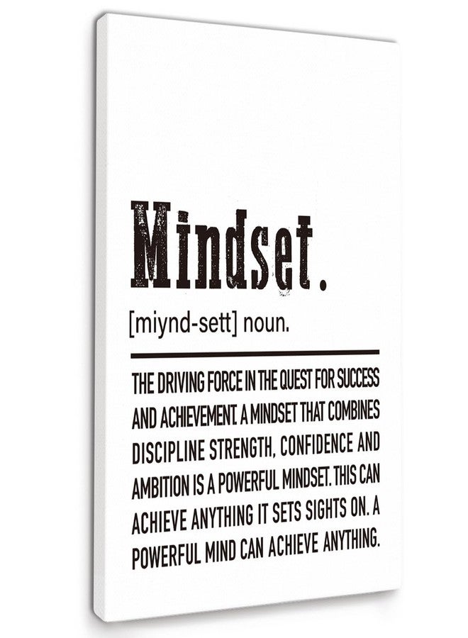 Gwisml Inspirational Canvas Wall Art,Mindset Definition Motivational Quotes Canvas Frame Painting Prints Posters Artwork For Home Office Wall Decor - Image 1