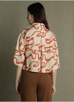 Dennis Lingo Rust Crop Top For Women  - Image 3