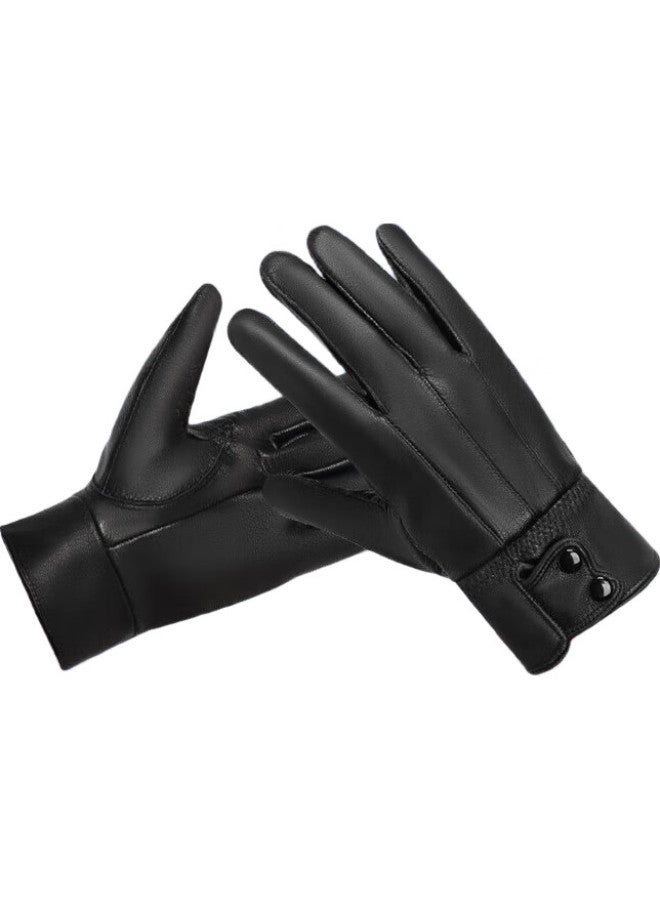 GRGN Genuine Leather Gloves For Men, Winter Riding And Driving, Thickened, Warm, Cold-Proof, Anti-Freeze, Sheepskin Gloves [Gift Box Set] - Image 1