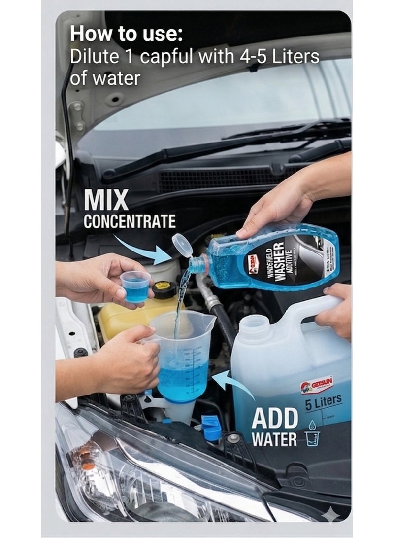 جيتسون سائل إضافي لغسيل الزجاج الأمامي 500 مل G-1019A – محلول تنظيف زجاج السيارة الأمامي لرؤية قيادة واضحة - Image 2