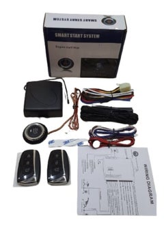 MR.SMART 12V Car Passive Keyless Entry System PKE Engine Starter Push Button Vehicles Start/Stop Kit Safe Lock with 2 Smart Key  - Image 1