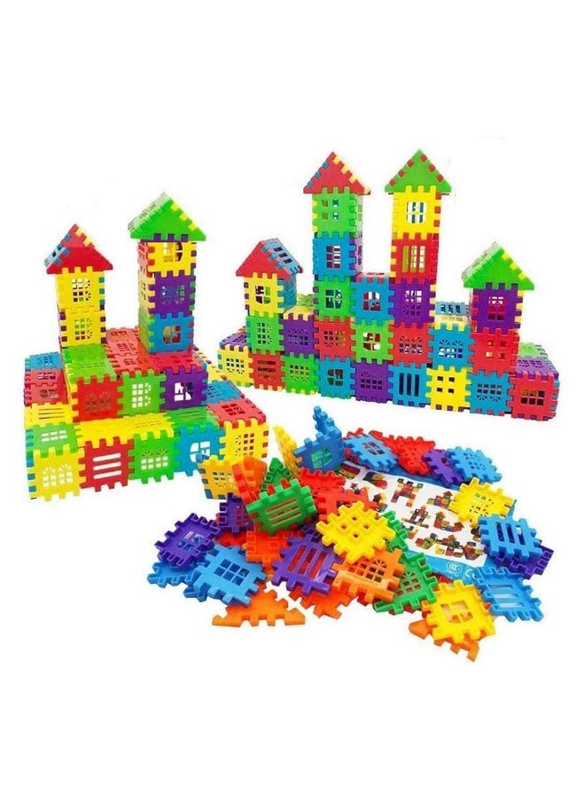 FunBlast FunBlast Building Blocks For Kids, House Building Blocks with Windows, Block Game For Kids (Multicolor, Big Size) - 72 Pieces  - Image 1