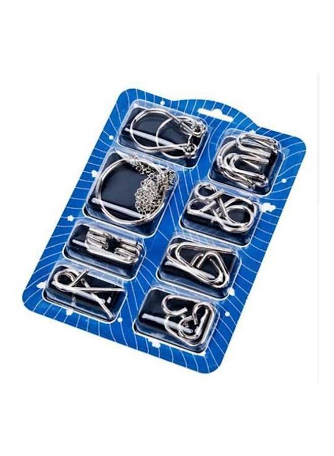 8-Piece Brain Teaser Puzzle Set - Image 1