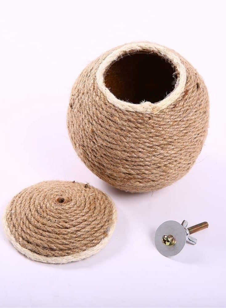 سيلكفكس عش الطيور القش ، العشب القابل لإعادة الاستخدام المنسوج كهف تربية الباغاء ، منزل فش الببغاء للأرانب الأرنب الحمامة الهامستر جيربيل تشينشيلا الكناري أو الكوكاتيل - Image 3