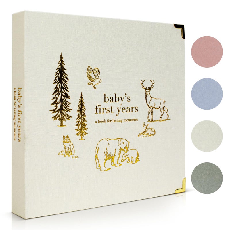 ZICOTO Keepsake Baby Memory Book for Boys and Girls â€“ Timeless First 5 Year Baby Book â€“ Neutral Journal Scrapbook or Photo Album - Record a Milestone for Every Event from Birth to Age 5 - Image 1