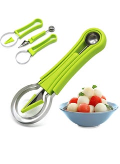 Oasisgalore Melon Baller Scoop Set,4 In 1 Stainless Steel Fruit Carving Tools Set watermelon Fruit Scooper  - Image 1