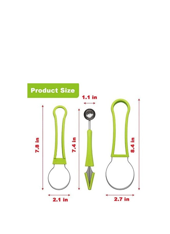 Oasisgalore Melon Baller Scoop Set,4 In 1 Stainless Steel Fruit Carving Tools Set watermelon Fruit Scooper  - Image 2