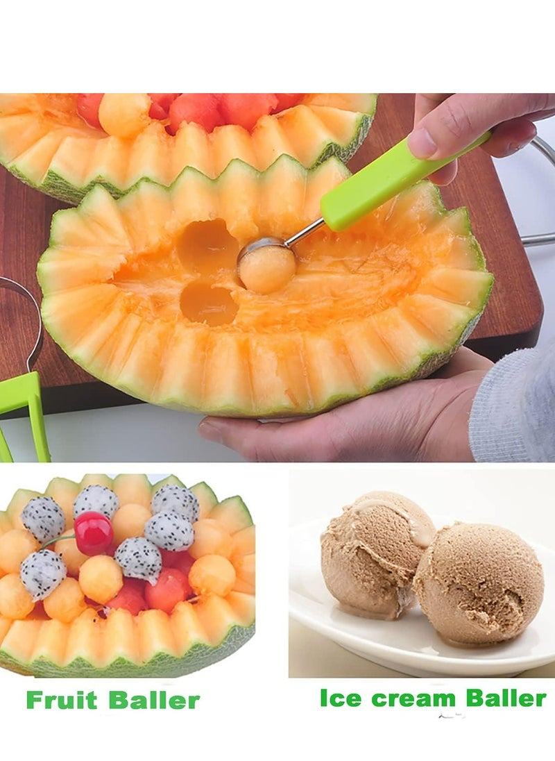 Oasisgalore Melon Baller Scoop Set,4 In 1 Stainless Steel Fruit Carving Tools Set watermelon Fruit Scooper  - Image 4