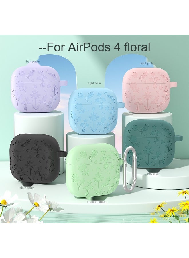 Generic - Fashion Solid Color Silicone Protective Case Cover for Apple AirPods 4 for Men Women - Image 1