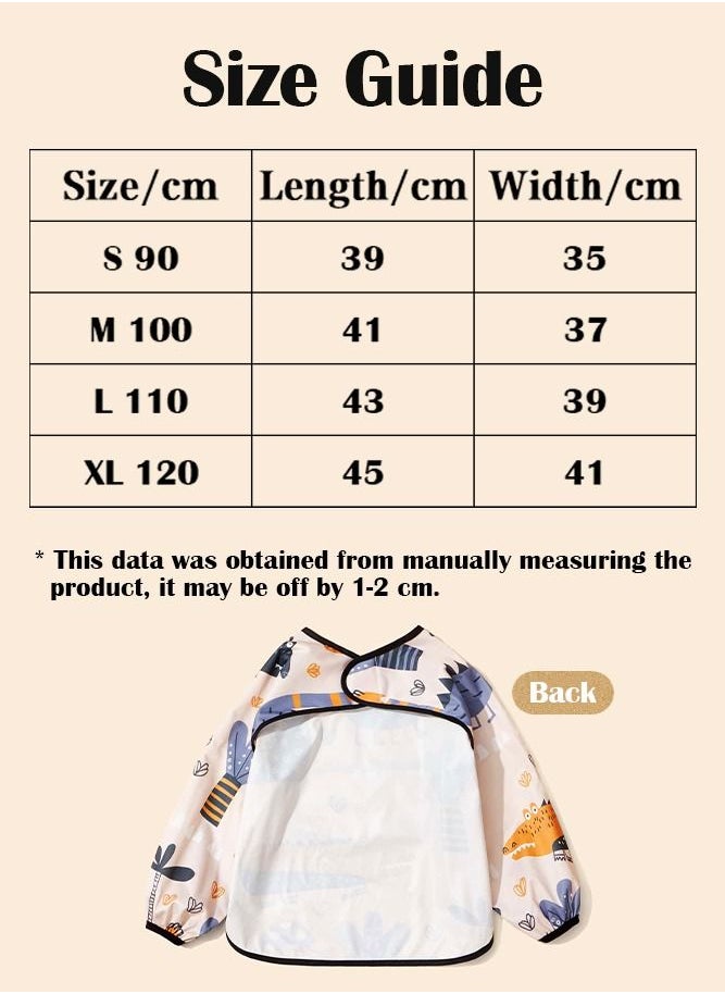 Bebiland - Crocodile Pattern Waterproof Bib with Long Sleeve for Baby Toddler Multiple Sizes - Image 1