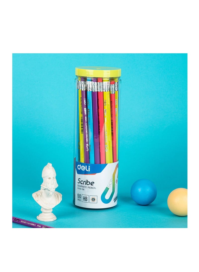 Deli 50-Piece Graphite Pencils In Jar  - Image 3