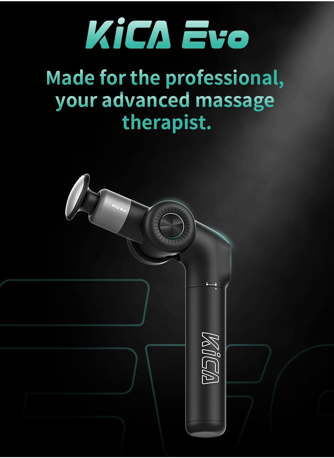 KiCA Kica Pro Double-Head Mini Massage Gun With LED Display Touchscreen ...