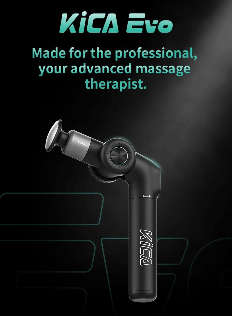 KiCA Kica Pro Double-Head Mini Massage Gun with LED Display Touchscreen, Handheld Deep Tissue Percussion Muscle Massage Gun for Therapy and Relaxation, 6 Massage Heads 10 Speeds Power Brushless Motor - Image 1