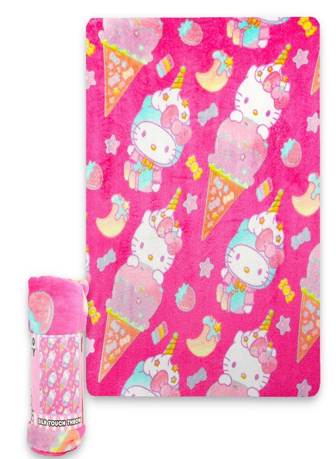 Hello Kitty Throw Blanket Bundle - Hello Kitty Kids and Teens Blanket, Stickers, and More for Girls | Hello Kitty Blanket Size 40" x 50" - Image 2