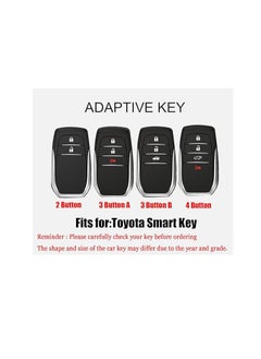 OUYoo OUYoo Soft TPU Titanium gray Cover Compatible with Toyota Fortuner, Hilux, Innova Crysta, Fortuner Legender, Innova HyCross, Land Cruiser 2B/3B Smart Key，With a 360-degree rotating UAE flag keychain.  - Image 2