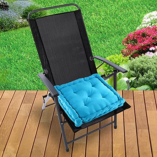 ATOOTFUSION Cotton Square 4 Inch Thick Lightweight Cushion for Table Stool Back Seat Cushion Yoga Chair Pad for Indoor/Outdoor Home Office Garden Décor (40X40X8 CM) 01 Count (Sky Blue) - Image 4