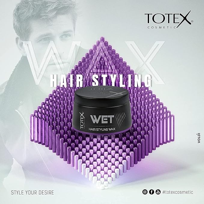 Totex Hair Styling Wet Wax Strong Hold Wet Look Sweet Melon Scent Unisex 150ml