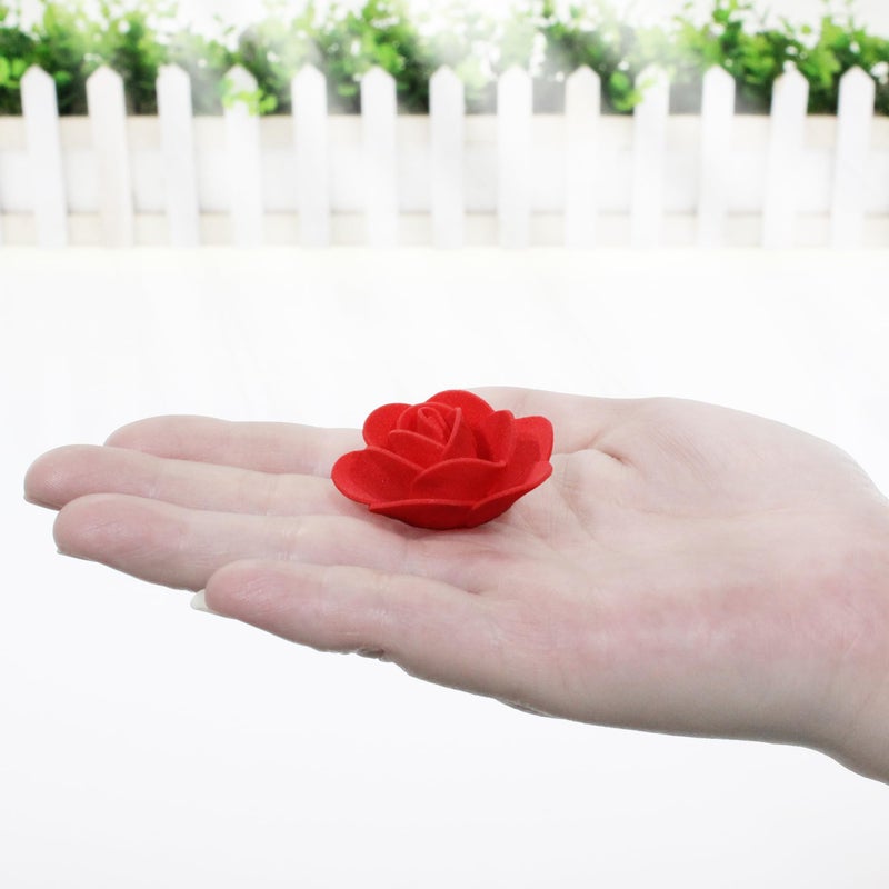 Vignor 500 Pcs 1.4 Inch Mini Artificial Flowers Head Bulk 5 in 1 Set Faux Foam Fake Small Rose Tiny Baby Flores Bouquet Cake Gift Home Decoration DIY Craft (Multiple Mixed Color) - Image 4