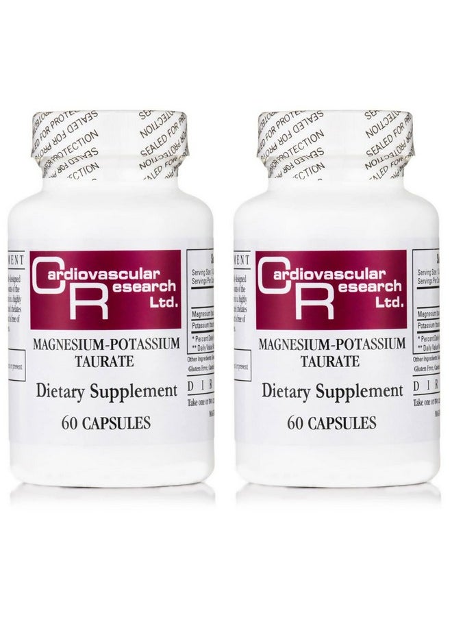 Cardiovascular Research Magnesiumpotassium Taurate 120 Capsules Patent Pending Magnesium Taurate Now With Potassium Taurate Two Bottle Bundle 120 Capsules  - Image 2