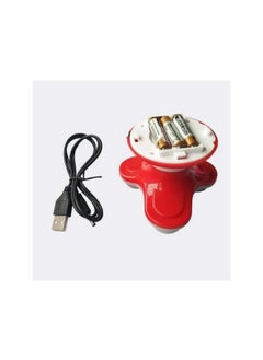 Generic Electric Handheld Massager with Triple Power Rotating Vibration, Battery or USB Powered, Multicolor  - Image 2