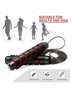 Halamine Adjustable Speed Heavy Weighted Steel Wire Exercise Skipping Jump Rope|Heavy Skipping Rope PVC Weighted Speed Exercise Jump Rope Breathing Handle 360 Degree rotation  - Image 3