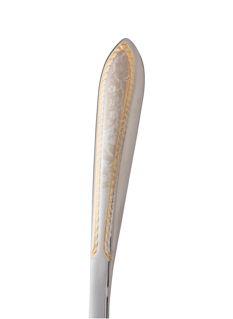 Dania 7 Pieces Set Of Serving Spoons And Steel Spoons With Gold  - Image 5