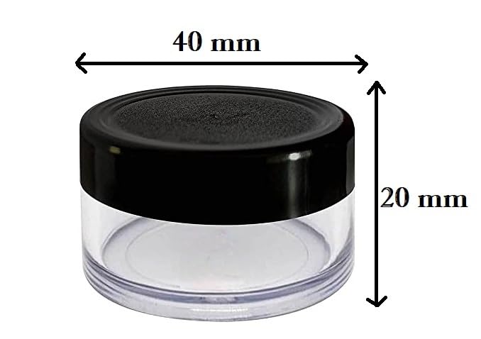 M.C. PIPWALA MC PIPWALA Empty Acrylic San Jar Transparent Cosmetic Container with Leakproof Inner lids for Lip Balms Body Butters Eyeshadow Makeup  DIY Cosmetics Beauty Products Black 8 grmPack of 5  - Image 5