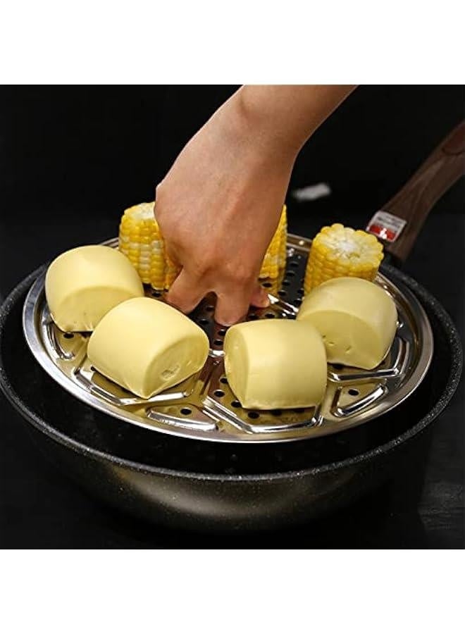 2 Pack 11-Inch Pressure Cooker Canner Rack, Stainless Steel Canning Rack Round Steamer Rack for Canner Steamed Stuffed Bun Dumpling Vegetables Fish  - Image 4
