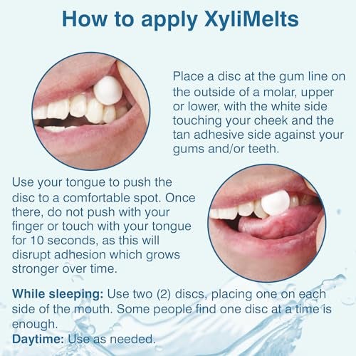 Oracoat XyliMelts for Dry Mouth Night Time or Day Moisturizing Dry Mouth Adhering Discs Sugar Free with Xylitol 230 Count Cinnamon 8Hour Relief - Image 5