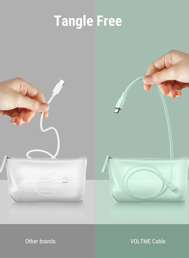 VOLTME USB C Cable, 60W USB C to USB C Cable 3.3ft, USB 2.0 Type C Charging Cable Fast Charge Cord for MacBook Pro 2020, iPad Pro 2020, iPad Air 4/5, MacBook Air 2020, Galaxy S21, Switch (Green) - Image 5