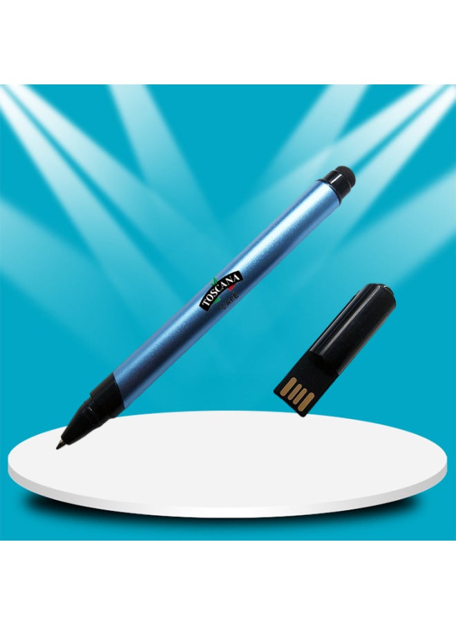 Generic - Touch Screen U Disk Pen Multifunctional Three-in-One Pen USB Disk Exhibition Creative Gift Metal Signature Pen U Disk-Color:Blue-Capacity:512MB - Image 1