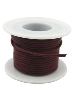 Generic Queen Soft Round Genuine Leather Cord for Jewelry (Wine 2mm 10yards)  - Image 1