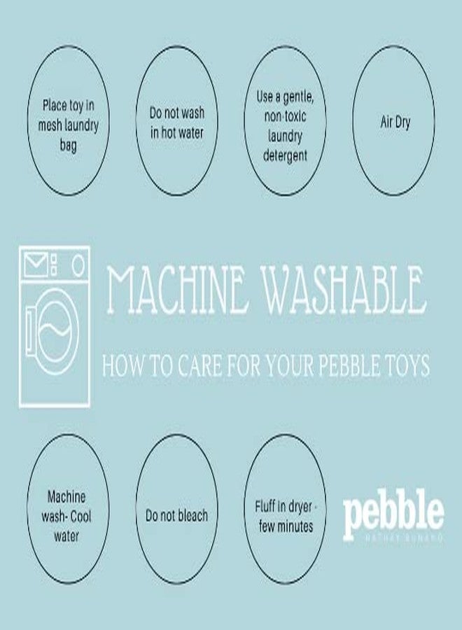 Pebble Fair Trade Handmade Crochet Cotton Tiger - Soft Orange - Image 3