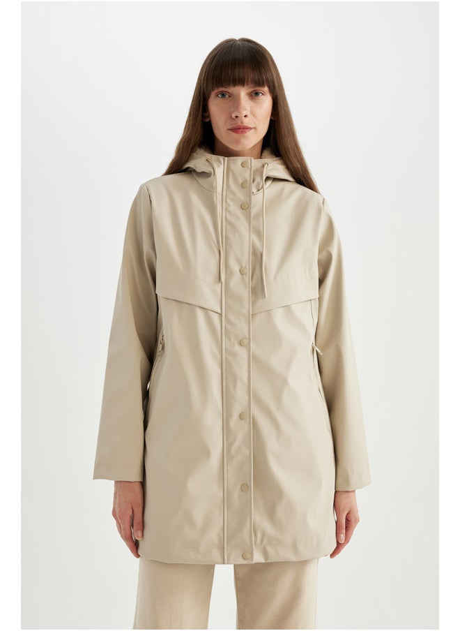 DeFacto Woman Regular Fit Hooded Raincoat  - Image 1