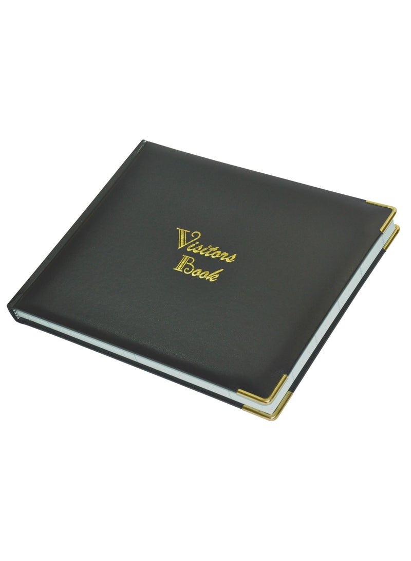 FIS Visitor Book, Vinyl Cover, Ledger Paper, 100 GSM, Arabic and English, 120 Sheets, Size: 200 x 250 mm - FSCLVISITOR - Image 1