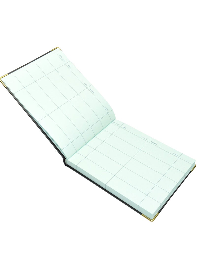 FIS Visitor Book, Vinyl Cover, Ledger Paper, 100 GSM, Arabic and English, 120 Sheets, Size: 200 x 250 mm - FSCLVISITOR - Image 4