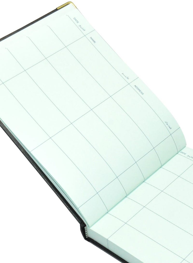 FIS Visitor Book, Vinyl Cover, Ledger Paper, 100 GSM, Arabic and English, 120 Sheets, Size: 200 x 250 mm - FSCLVISITOR - Image 3