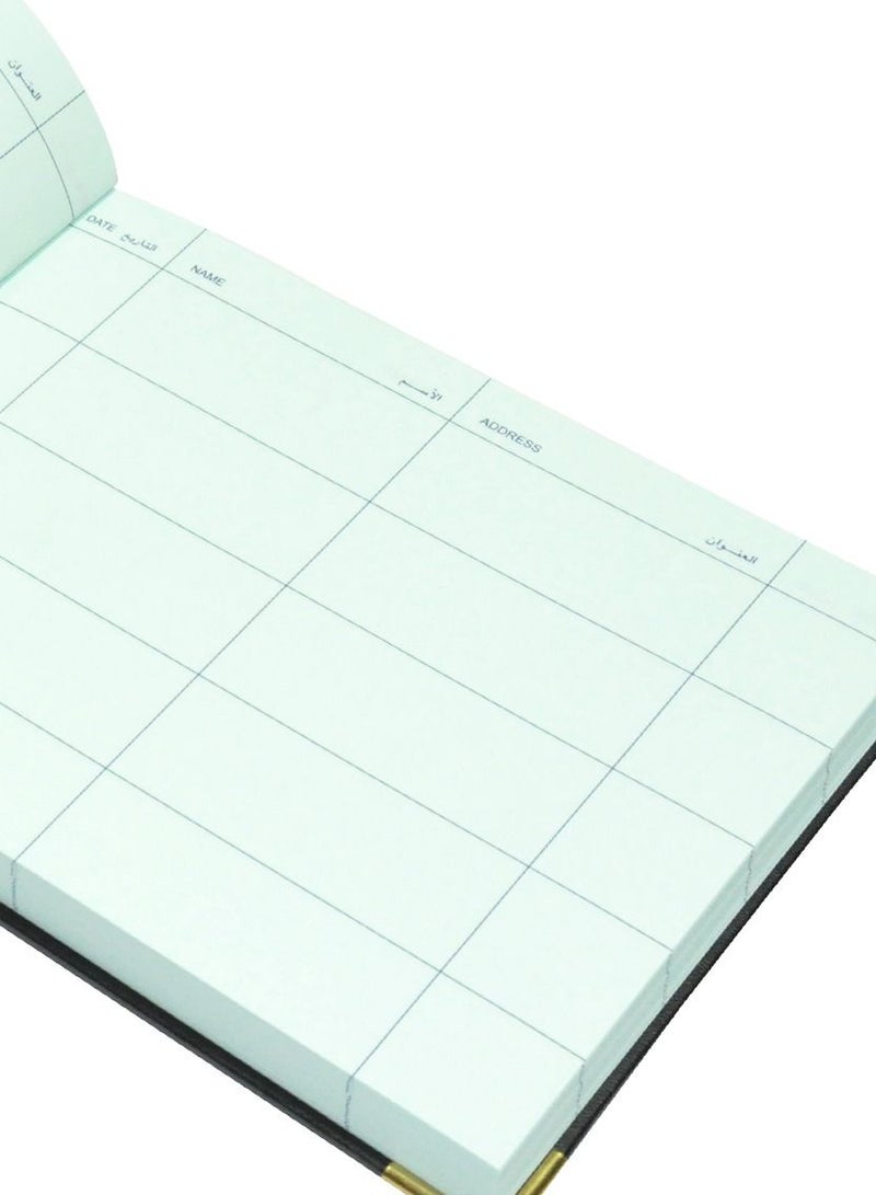 FIS Visitor Book, Vinyl Cover, Ledger Paper, 100 GSM, Arabic and English, 120 Sheets, Size: 200 x 250 mm - FSCLVISITOR - Image 2