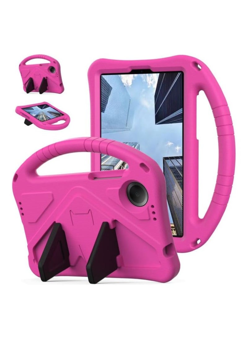 VKL for Xiaomi Redmi Pad SE 8.7 Inch (2024) Kids Case,Lightweight EVA Kid Friendly Shockproof Protective Case,Handle Stand Heavy Duty Tablet Cover (Rose Red) - Image 1