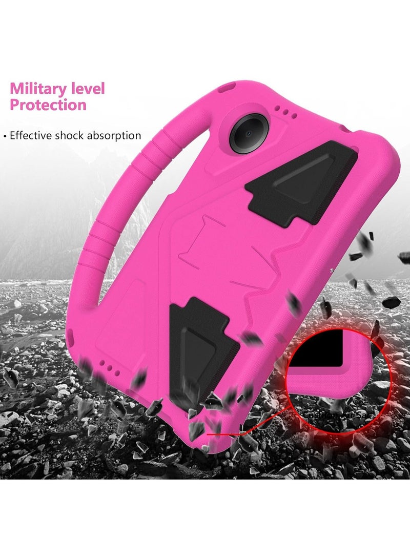 VKL for Xiaomi Redmi Pad SE 8.7 Inch (2024) Kids Case,Lightweight EVA Kid Friendly Shockproof Protective Case,Handle Stand Heavy Duty Tablet Cover (Rose Red) - Image 5