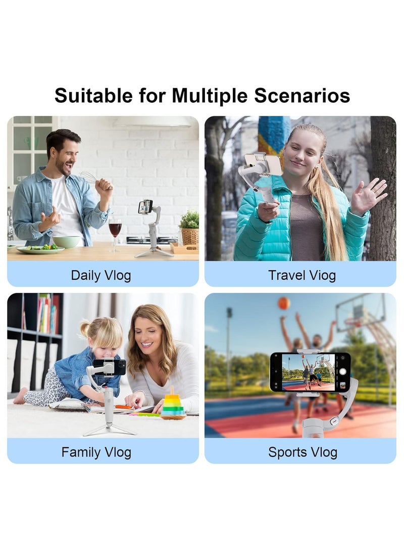 Merak M1 3-Axis Foldable Gimbal Handheld Stabilizer for Smartphones – Anti-Shake Video Stabilizer for Vlogging, Recording, and Live Streaming  - Image 2