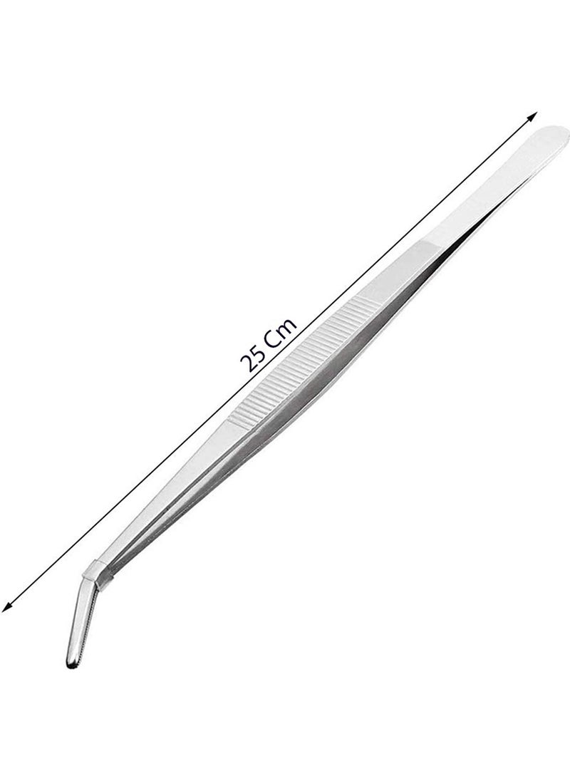 Gurme Chef - Chef Decoration Tweezers 25 cm Bent Tip - Image 1