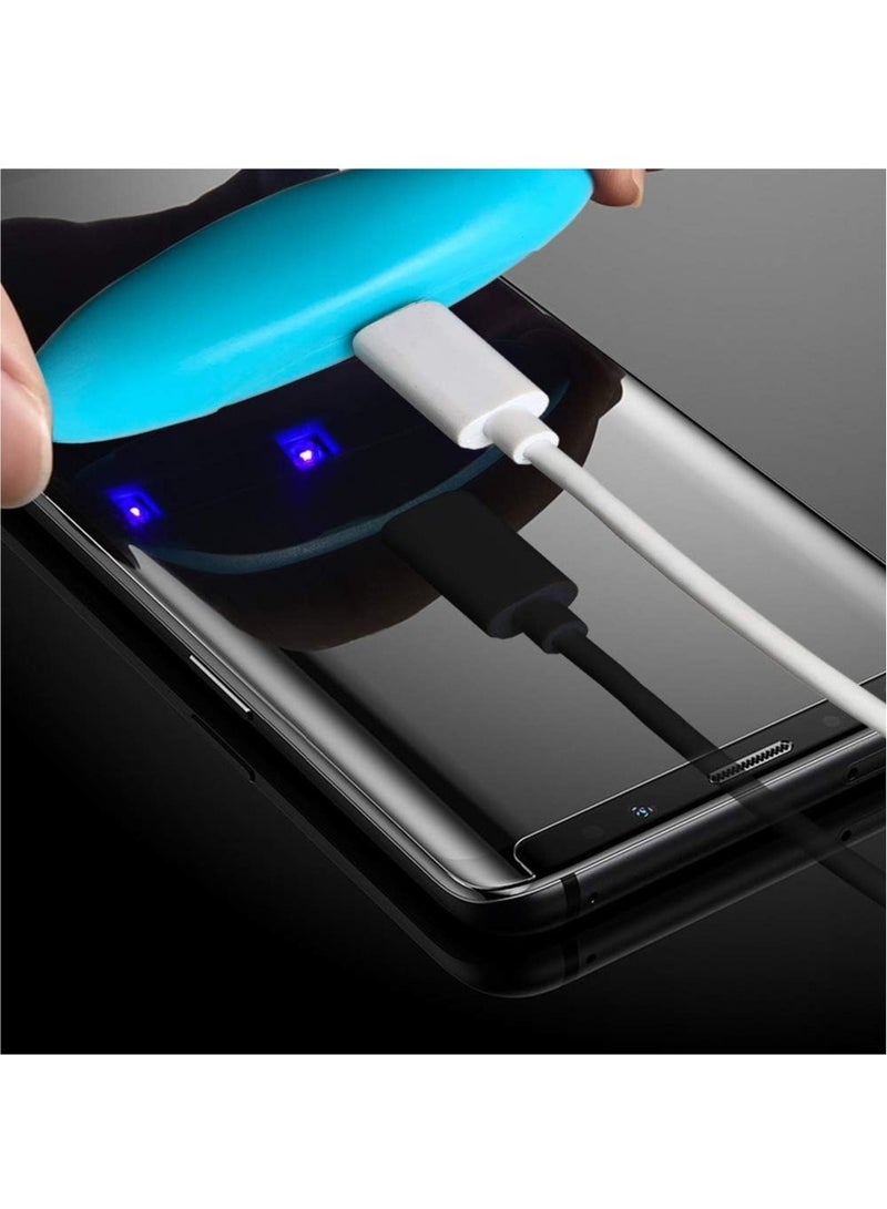 DUSALA [2 Pack Screen Protector Compatible for Samsung Galaxy Note 8 / Note 9 Full Edge 3D Curved Tempered Glass Film W/UV Liquid Adhesive Light Installation Kit (Case Friendly) - Image 5