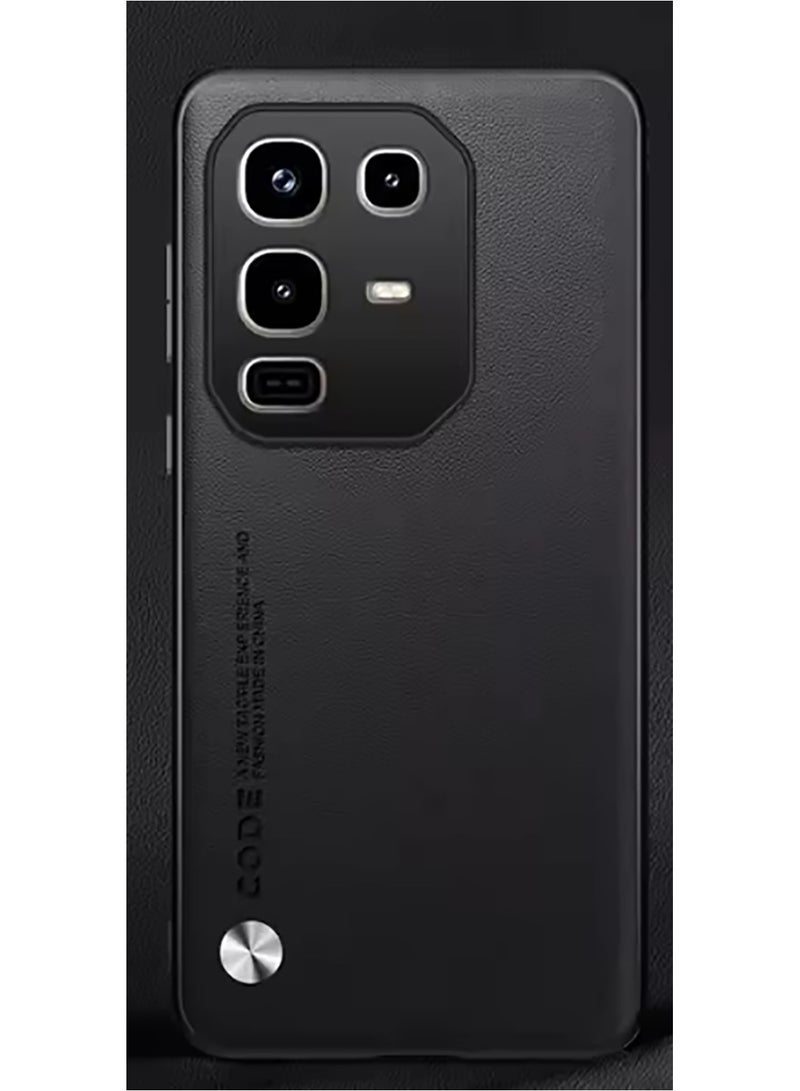 for Infinix Note 50 Pro+ Case, Soft TPU Artificial Leather case,Extremely Light Ultra-Light Camera Protection Leather Cover Case for Infinix Note 50 Pro+ (Black)  - Image 2