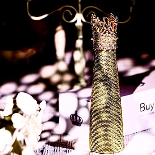 Buyso Luxury Diamond Water Bottle Gold Bling Reusable Insulated Stainless Steel Premium Aesthetic Gift(Golden Rhinestone) - Image 4