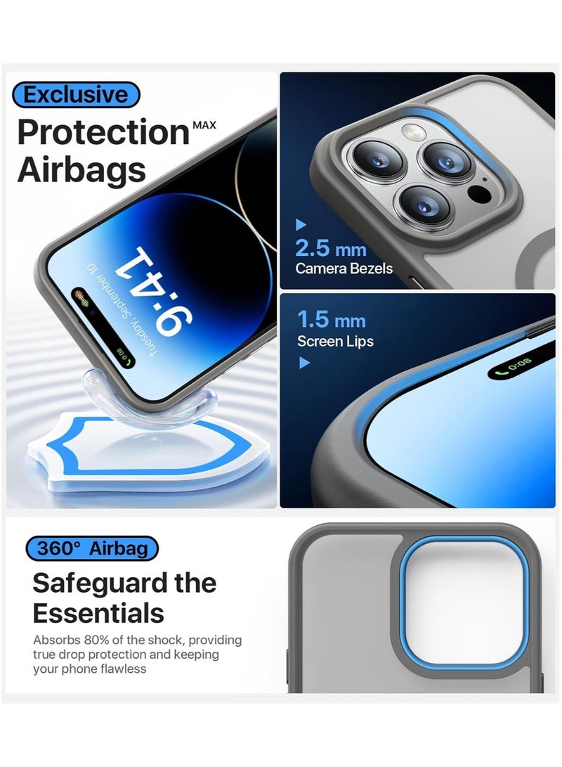 Denx Case for iPhone 13 Pro Magsafe Cover Matte Natural Titanium Sides Magnetic Wireless Charging Support, Shockproof Protection, Scratch-Resistant (Titanium)  - Image 4