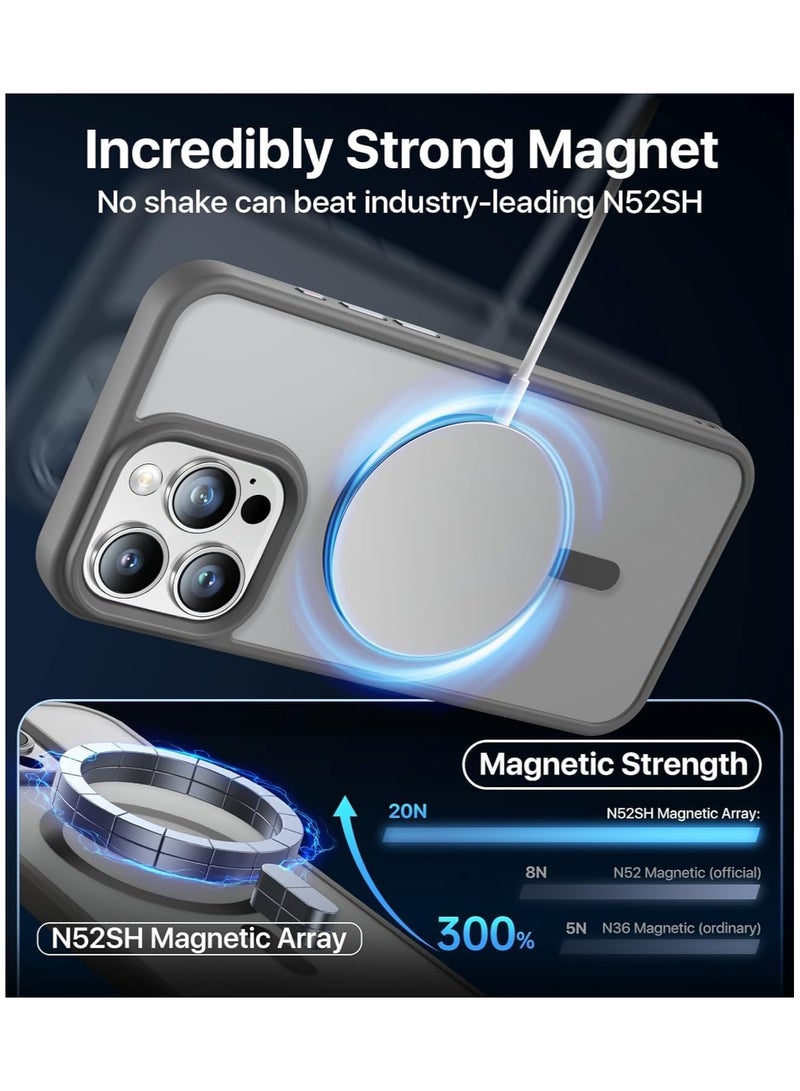Denx Case for iPhone 13 Pro Magsafe Cover Matte Natural Titanium Sides Magnetic Wireless Charging Support, Shockproof Protection, Scratch-Resistant (Titanium)  - Image 5